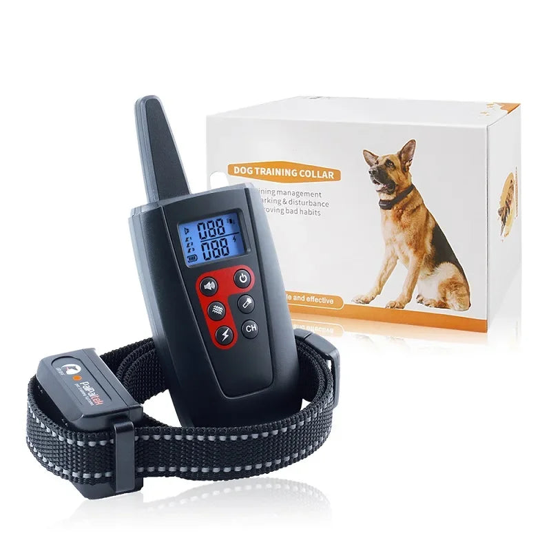 1000M Electric Dog Training Collar For 1/2/3 Dog Stop Bark Collar 2 IN1 Reflective Nylon Collar IPX7 Rechargeable Pet Device