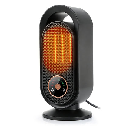 Electric Ceramic Space Heater 1000W, PTC Fast 3s Heat, Touch Screen 3 Heat 4 Timer Settings, Tip-Over Protection, under 36dB