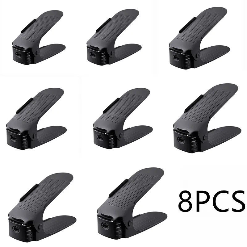 Durable Adjustable Shoe Organizer Footwear Support Slot Space Saving Cabinet Closet Stand Shoes Storage Rack Shoebox