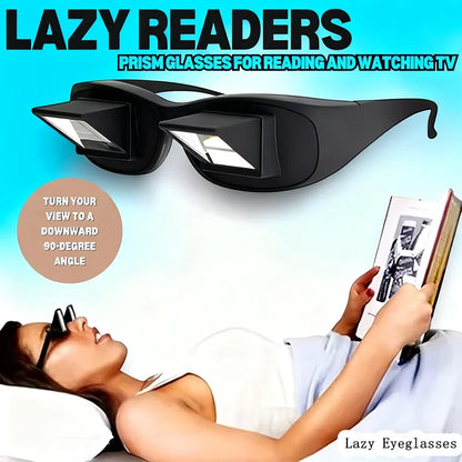 Lazy Eyeglasses Lazy Reading Glasses Prismatic Horizontal Glasses Lying Down Bed Reading Watching HD Readers Glasses