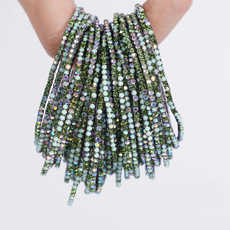 5pcs Fashion Colorful Acrylic Crystal Rhinestone Elastic Bracelet For Women Stretch Wristband Wedding Bracelets Daily Jewelry