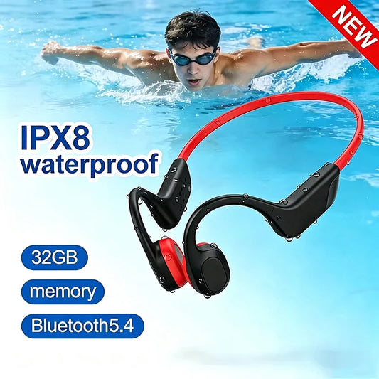Real X8 Wireless Bone Conduction Headset Headphone IPX8 Bluetooth 5.3 For Swimming Waterproof Exercise Fitness Sports