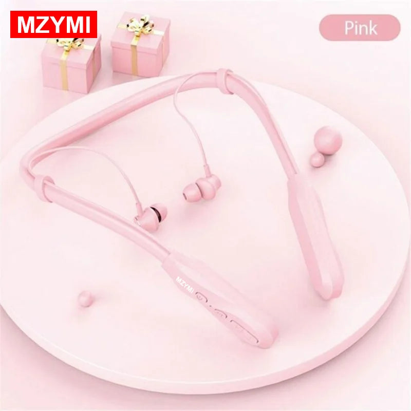 MZYMI Wireless Earphones 200 Hour Play Neckband Bluetooth 5.1 Headphones Headphone with Mic 9D Stereo Earbuds Headset