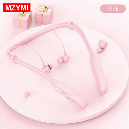 MZYMI Wireless Earphones 200 Hour Play Neckband Bluetooth 5.1 Headphones Headphone with Mic 9D Stereo Earbuds Headset