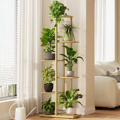 Multi-Tier Rolling Plant Stand, 3 Tier Metal Plant Shelf with Wheels, Space-Saving Plant Organizer for Balcony, Living Room, Kit