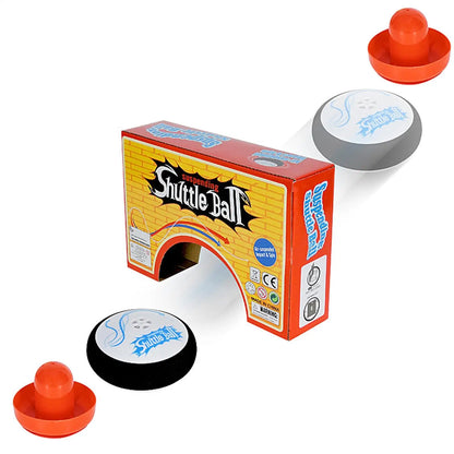 Hockey Hover Puck for Kids Mini Electric Sliding Hockey with 2 Red Hockey Pushers Hockey Board Game Toy for Game Room Home