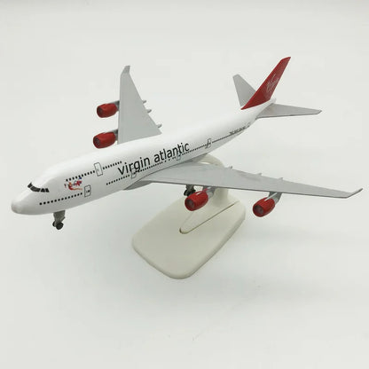 20cm Model Plane British Virgin Atlantic B747 Airlines 747 Diecast Airplane Toy For Boys Alloy Metal Model Aircraft W Wheels