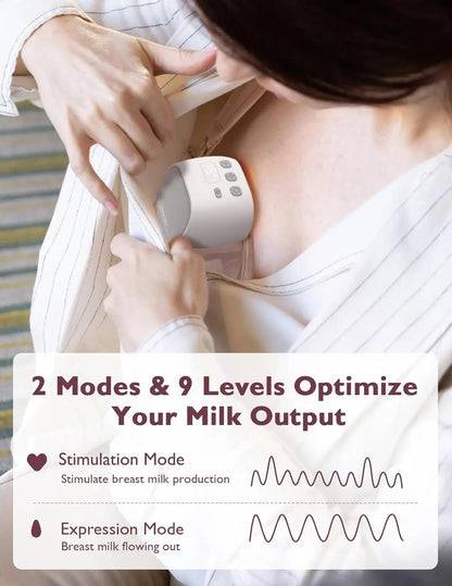 Momcozy Hands-Free Breast Pump S9 Pro, Wearable Double Breast Pump, Longer Battery Life, LED Display, Electric, 2 Modes & 9 Leve