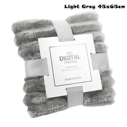 New Double Sided Warm Blanket Skin-Friendly Warm Conditioning Quilt Solid Color Breathable Striped Blankets
