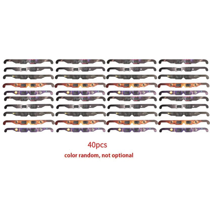 1-100pcs Paper Solar Eclipse Glasses Anti-uv Viewing Glasses Safe Shades Observation Solar Glasses Protect Eyes Random Color