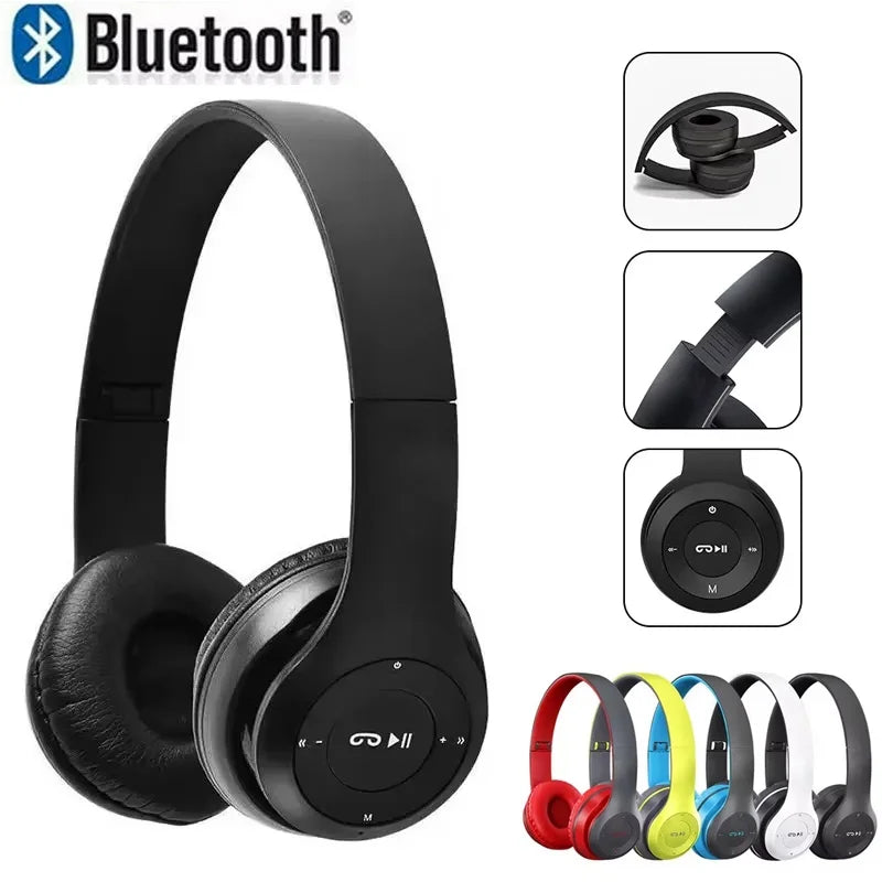 Wireless Bluetooth Headphones Noise Canceling Sport Earphone Foldable Music Stereo Headset For iPhone Huawei Realme OnePlus OPPO