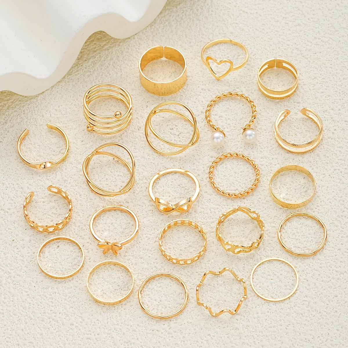 83pcs Elegant Pearl Geometric Earrings Necklace Bracelet Ring Jewelry Set For Women Heart Butterfly Daily Party Jewelry No Box