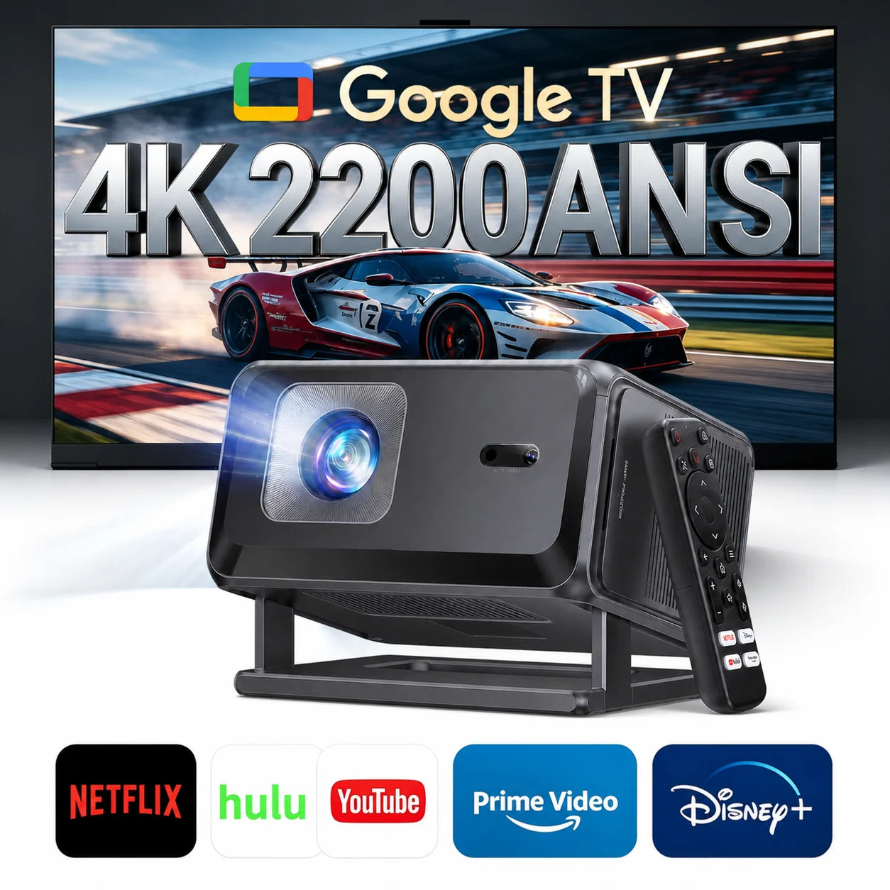 4k 45000Lumens Android 14 Projector Auto Focus WIFI 6 BT5.2 Dolby Home Movie Theater Smart Google TV Projectors High Brightness