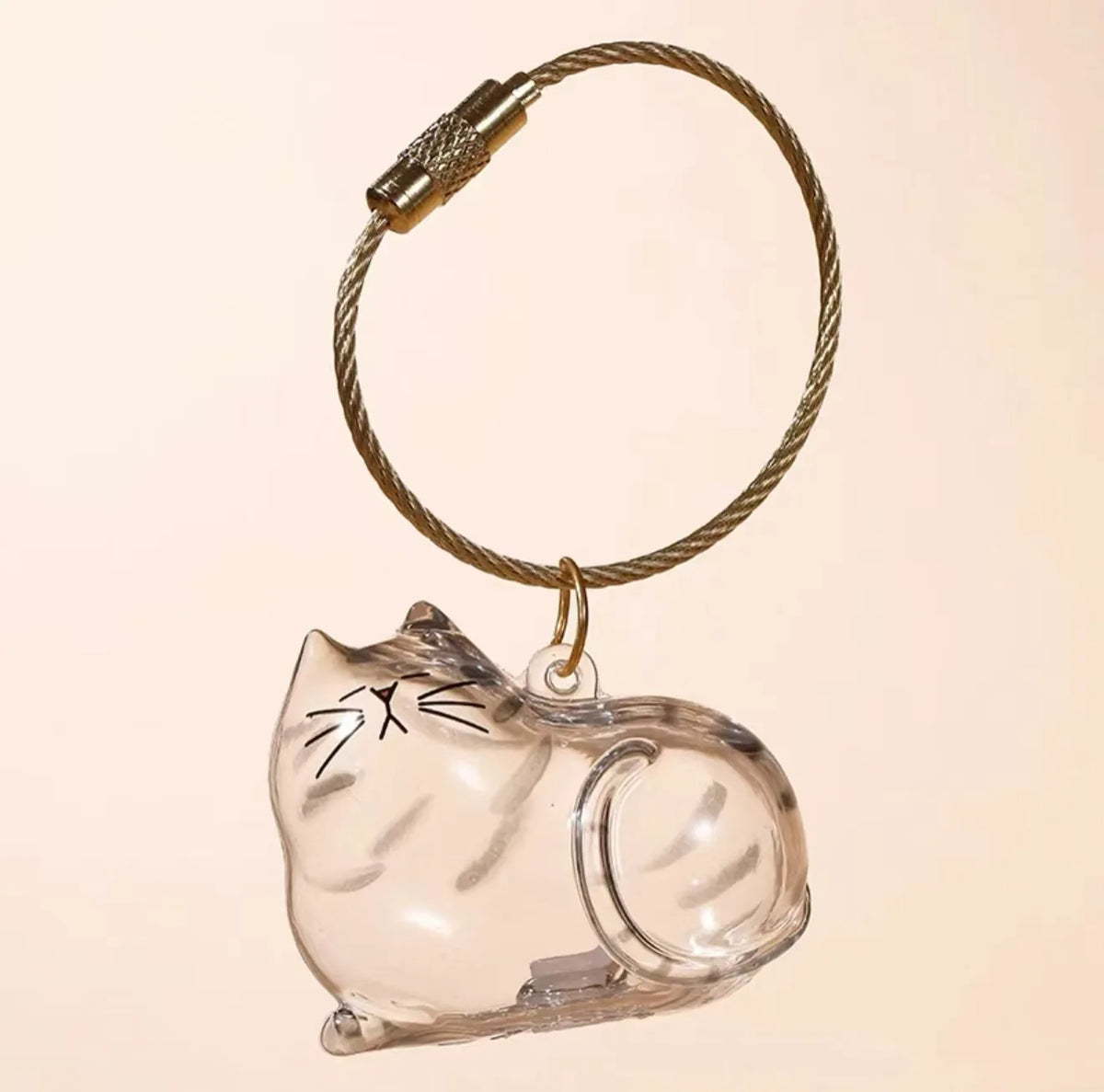 Animal Zinc Alloy 3D Pet Keychain Charm | DIY Dog Hair Storage Pendant | Bag & Keyring Accessory