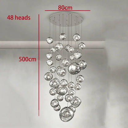 Nordic Home Decoration Stair Chandelier LED Pendant Lights Modern Ceiling Light Indoor Lighting Fixtures For Living Room Bedroom