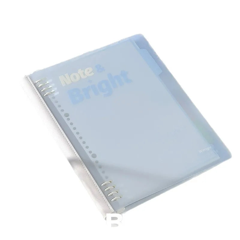 1PC A5/b5 Soft Spine Loose Leaf Notebook Detachable Notebook For Students To Flip 360 Degrees High Aesthetic Ins Style