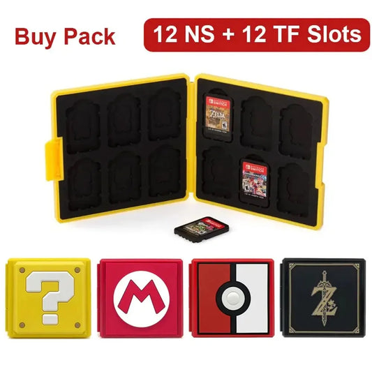 12 in 1 for Switch OLED Hard Game Card Case Storage Box Game Cartridge Case for NS Switch Games for Micro SD Memory Cards