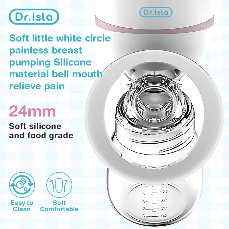 MAMIJOY Portable Electric Breast Pump Intelligent Integrated High Suction Breast Pump Fortable Painless＆Silent Breast EB11