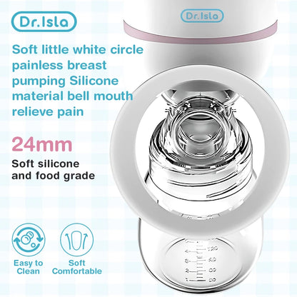 MAMIJOY Portable Electric Breast Pump Intelligent Integrated High Suction Breast Pump Fortable Painless＆Silent Breast EB11