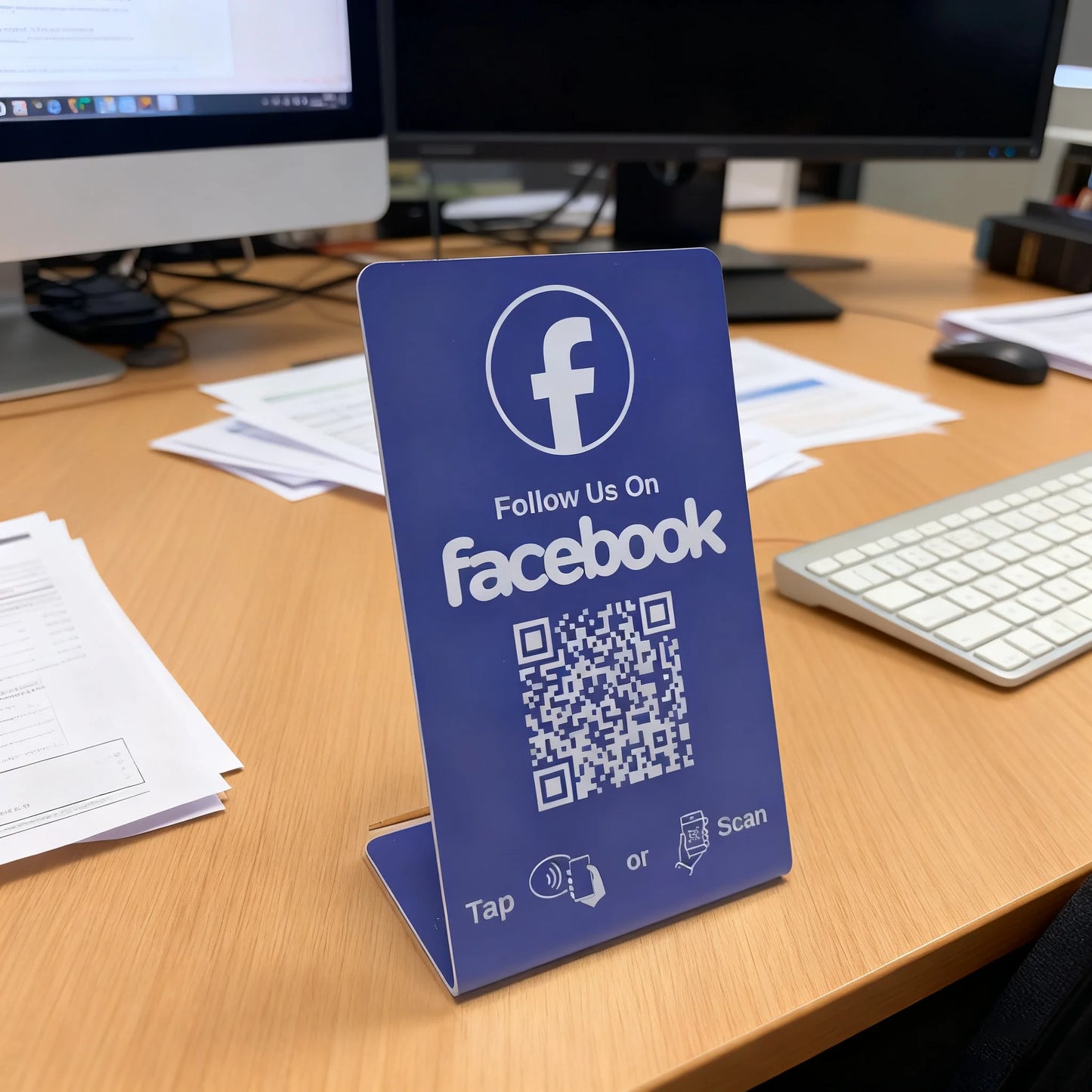 Nfc 215 programmable QR code Google Review Card NFC station table NFC Instagram Facebook TK card standing brand bracket