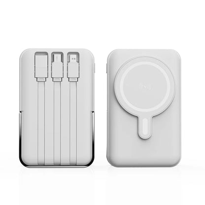 10000mAh Magnetic Wireless Portable Power Bank, 22.5W Fast Charging For All Smartphones, Mobile Power Supply With Back Clip & Foldable Stand Desktop Charger