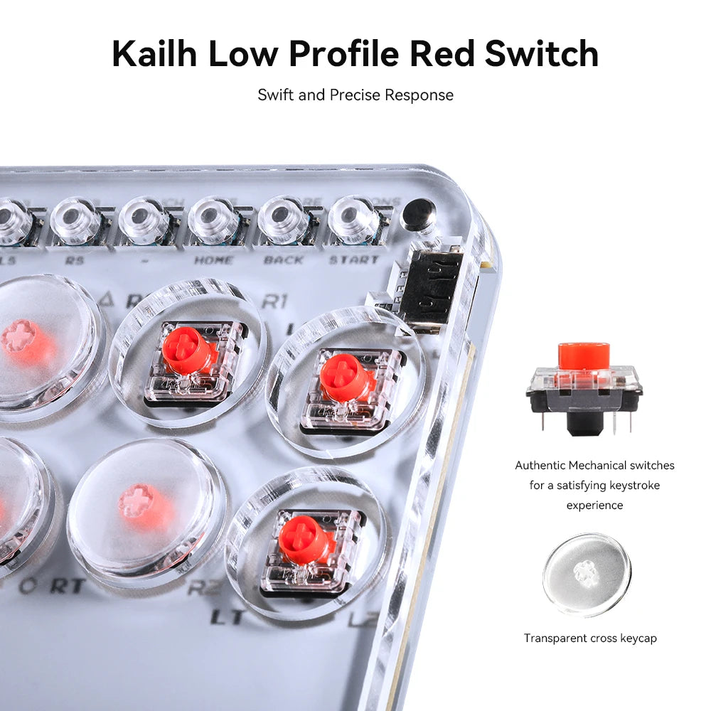 Haute42 Joystick Hitbox Controller Arcade Stick Controller For PS4/PS3//Switch/Steam Mini Hitbox Arcade Game Keyboard Fighting