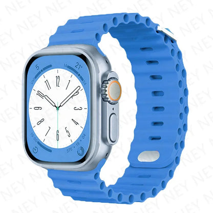 Ocean strap For Apple Watch Ultra 2 Band 49mm 9 8 7 45mm 41mm Silicone Bracelet Wristband iWatch 6 5 4 3 SE 44mm 40mm 42mm band