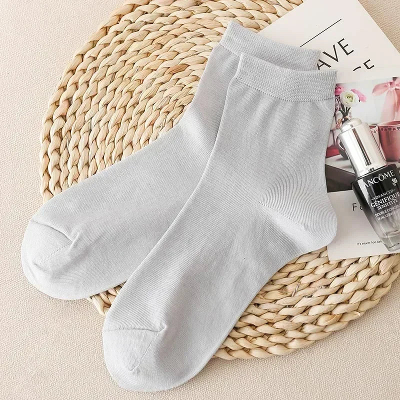 Women's Mulberry Silk Socks Thin Anti-odor Breathable Sweat-absorbent Ankle Socks / 80% Mulberry Silk+17% Nylon+3% Spandex