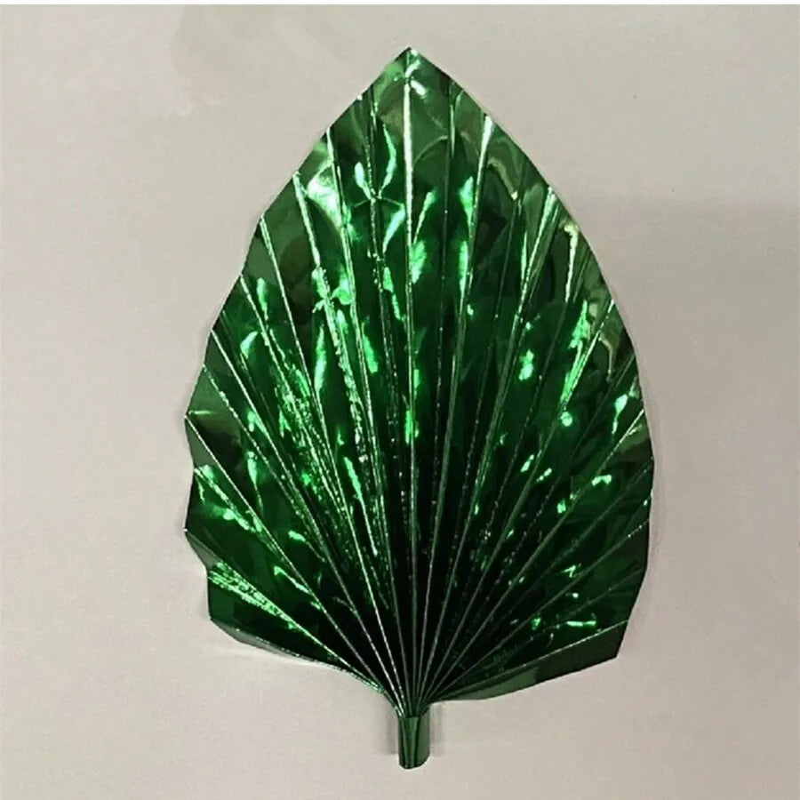 2PCS Happy Birthday Cake Toppers Glittery Palm Spear Gold Silver Folding Fan DIY Kids Party Cake Topper Wedding Decoration