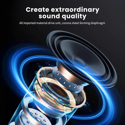 9D Surround Sound Wireless Bluetooth Headphones Deep Bass Headset Sports Gaming Earphones Noise Reduction Music Player In HD Mic