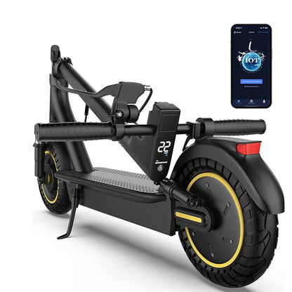10inch Electric Scooter, 500W Powerful Motor & 22MPH Top Speed, 28 Miles Range, Folding E Scooter with Dual Braking for Teens and Adults Commuting