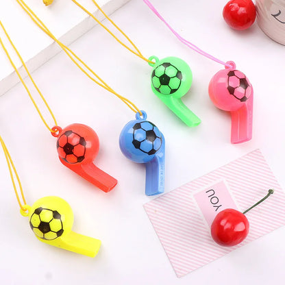 10/30/50Pcs Soccer Party Gifts Whistles Noise Maker Toy Kids Sports Football Theme Birthday Party Pinata Goodie Bag Filler