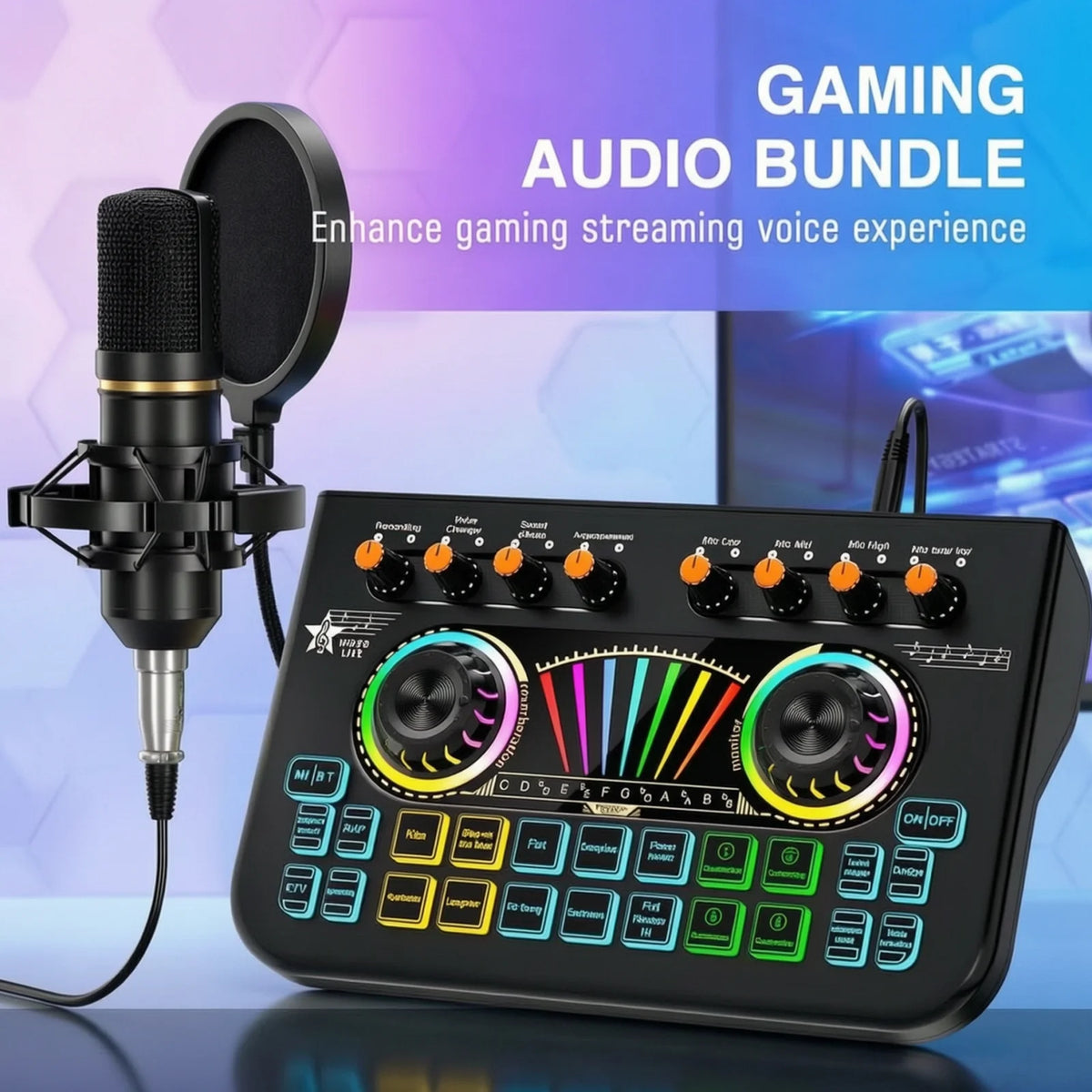 Tenlamp X3 BM800 Podcast Microphone Bundle Kit with 3.5mm Condenser Mic, Live Sound Card Audio Mixer, Professional Music Studio Full Setup for PC Phone Gaming Streaming Singing Karaoke YouTube Vlog