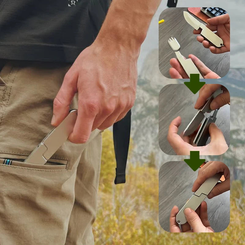 Camping Eating Utensils Set Kopak Utensil Set 2 In 1 Camping Eating Utensils Set Detachable Pocket Wilderness Fork And Spoon