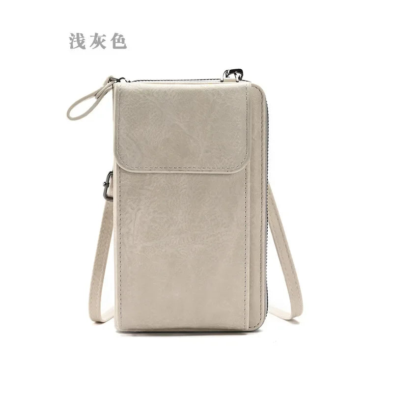Fashion Crossbody Bag PU Leather Mobile Phone Purse Bags Multifunction Messenger Wallet Small Female Shoulder Handbags for Women