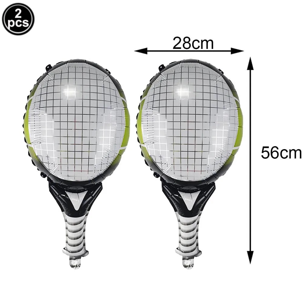 Tennis Cake Topper Happy Birthday Sign Cake Decorations Boy Man Tennis Racket Ball Player Sport Theme Birthday Party Supplies