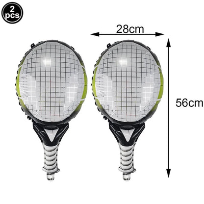 Tennis Cake Topper Happy Birthday Sign Cake Decorations Boy Man Tennis Racket Ball Player Sport Theme Birthday Party Supplies