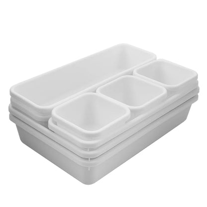 Closet  Cover Storage Drawer Storage Box Kitchen Bathroom Storage Trays Sundries Jewellery Holder 8pc/set Make Up Organizer Box