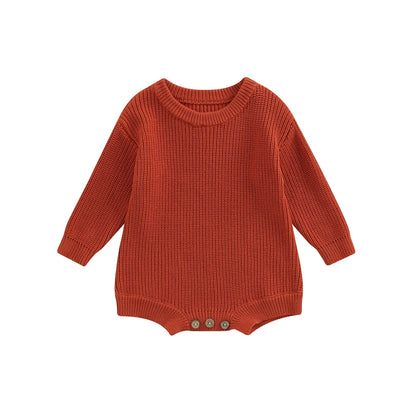 0-2Y Knitting Newborn Baby Girl Boy Spring Autumn Clothes Cute Long Sleeve Sweater Romper Jumpsuit Casual New born Outfits