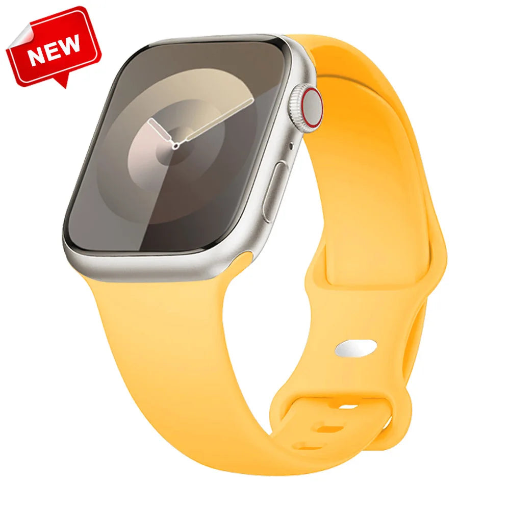 Silicone Watch Strap for Apple Watch, Replacement Bracelet Correa, 40/41/42/44/45/46/49mm, Compatible iWatch Series SE 7 8 9 10 11 Ultra 2 Ultra 3