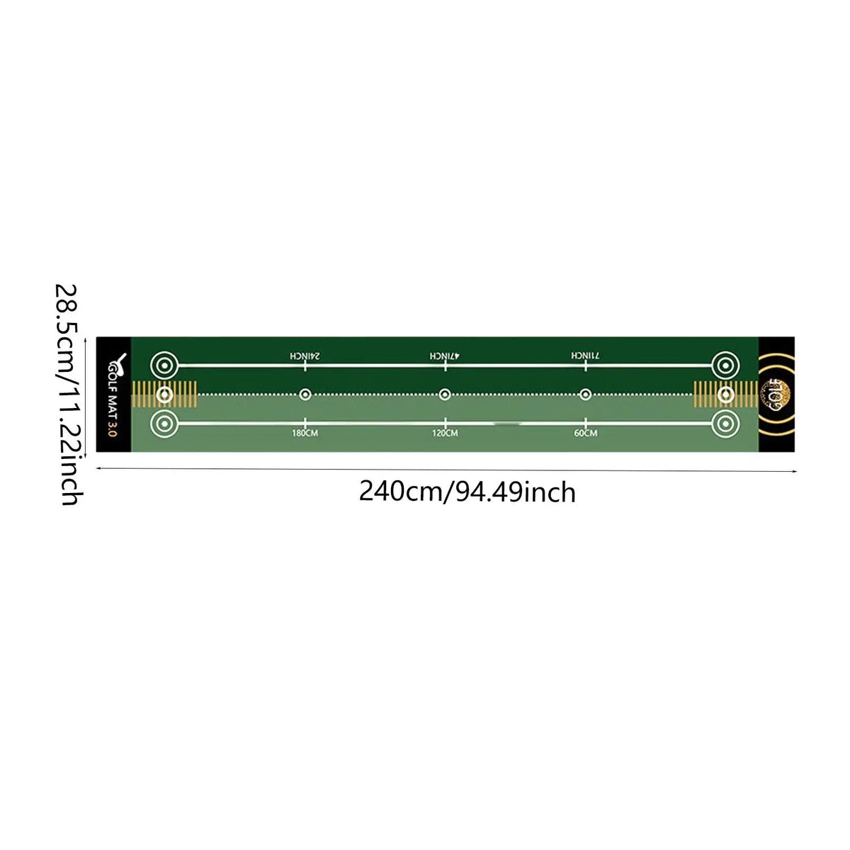 Golf Putting Indoor Golf Hitting Mat Green Mat Golf Practice Training Aid Equipment for Home Outdoor Backyard Golf Practice