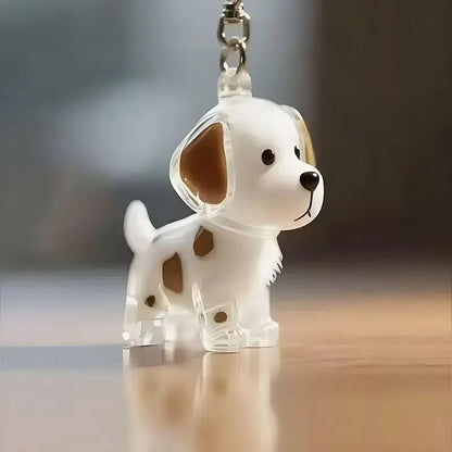 Animal Zinc Alloy 3D Pet Keychain Charm | DIY Dog Hair Storage Pendant | Bag & Keyring Accessory