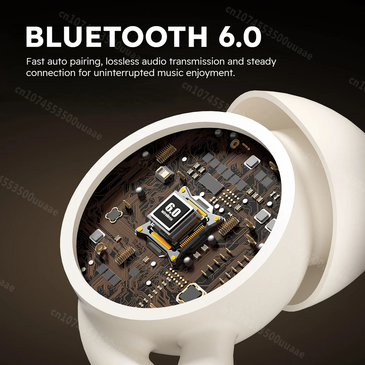 Monster A08 ANC Bluetooth 6.0 Earbuds Mini Invisible In-Ear Sports Ear Buds Active Noise Cancellation TWS Wireless Earphone