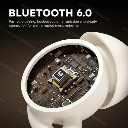Monster A08 ANC Bluetooth 6.0 Earbuds Mini Invisible In-Ear Sports Ear Buds Active Noise Cancellation TWS Wireless Earphone