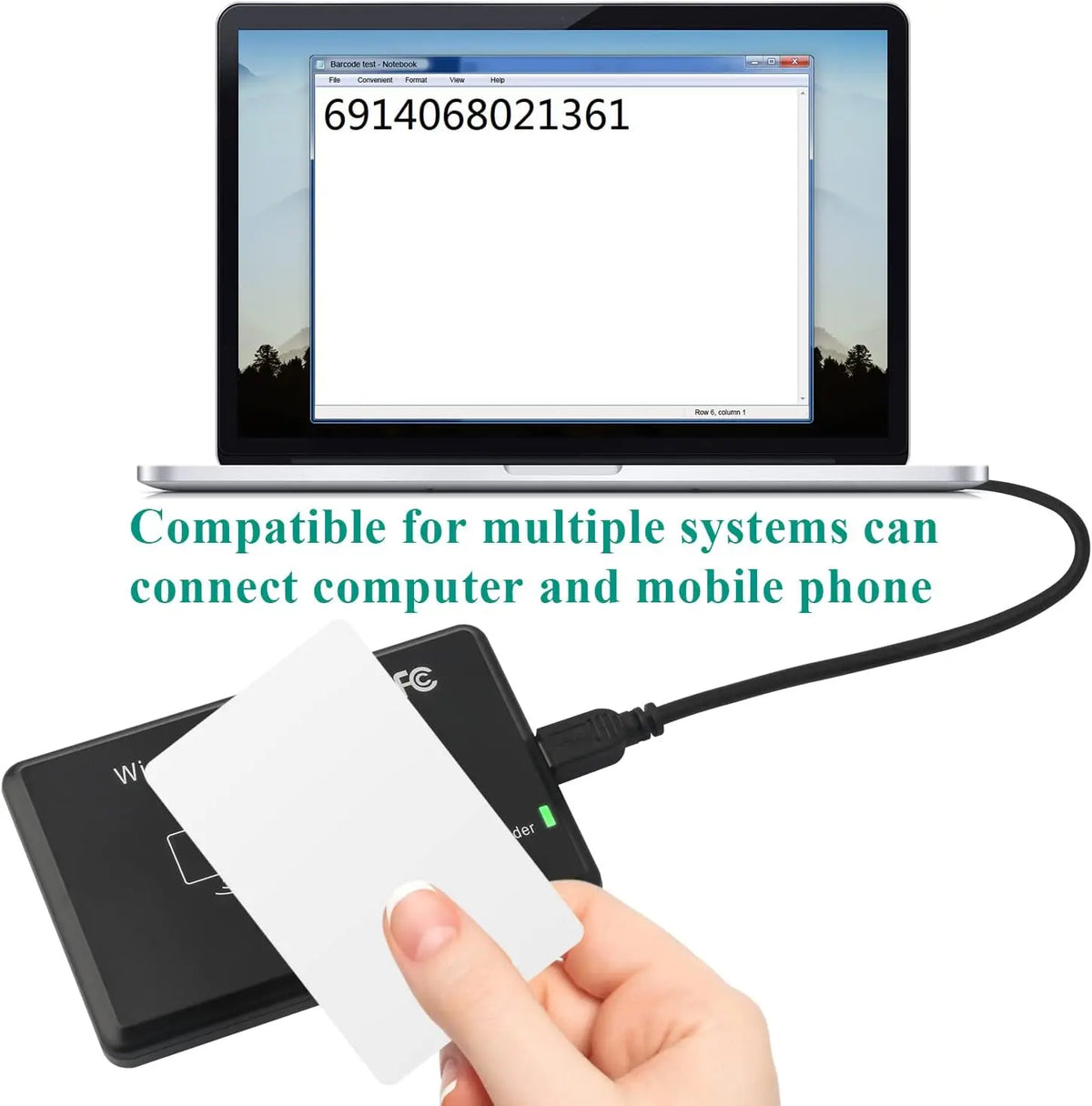 Smart RFID Card Reader 125KHz 13.56MHz ID IC Dual Frequency Nfc Card Encrypted Programmer Reader With USB Interface