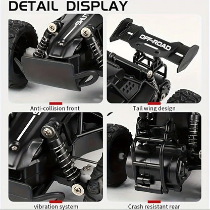 ZNLYRION 1:16 Alloy RC Off Road Car 2.4G Wireless Remote Control High Speed Buggy With LED Light Shock Absorber Kids Toy Racing Vehicle