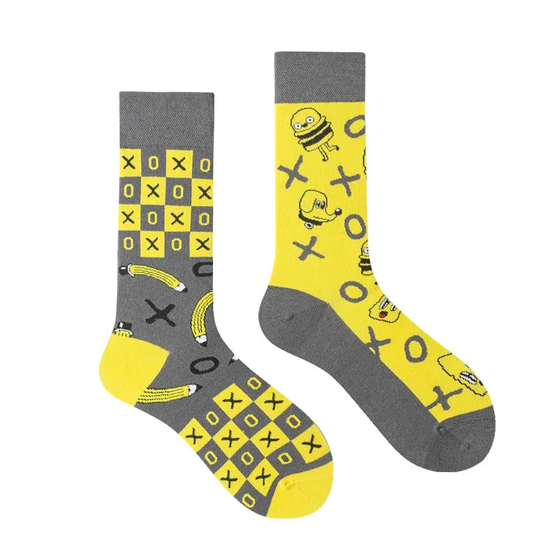 1 Pair Man Women Sock Original AB Tide Socks Colorful Cat Dog Koala Cow Cotton Socks Four Seasons Unisex Socks for Birthday Gift