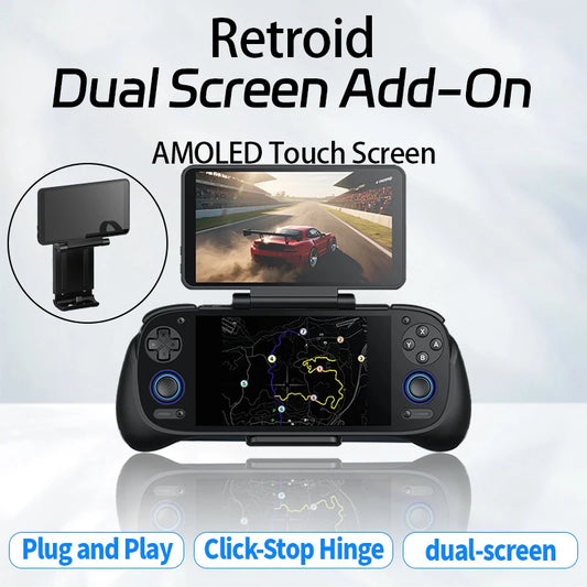Retroid Dual Screen Add-on Expand 5.5Inch Oled Screen Back Clip Design With TypeC Plug For RP4Pro/RP Mini/RP MiniV2/RP5