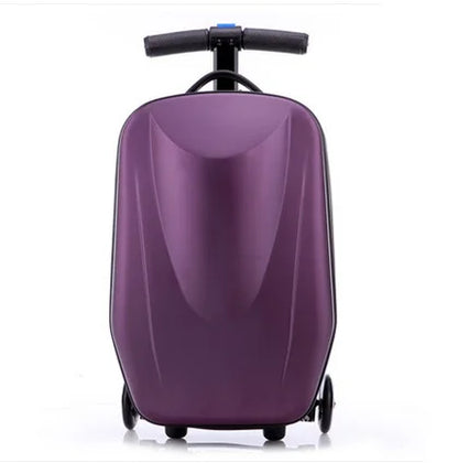 Adult Folding Business Trolley Case Design Cool Travel Suitcase Trip Cabin Skateboard Scooter Kids Riding Luggage Carrier Unisex