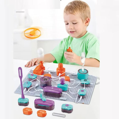 DIY Electronic Circuit Building Blocks - Kids Science Experiment Toy, Boost Children's Thinking Skills